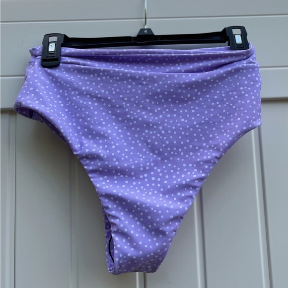 BRAND NEW!!! Shein size medium bikini, lavender with white dots! - Picture 3 of 3